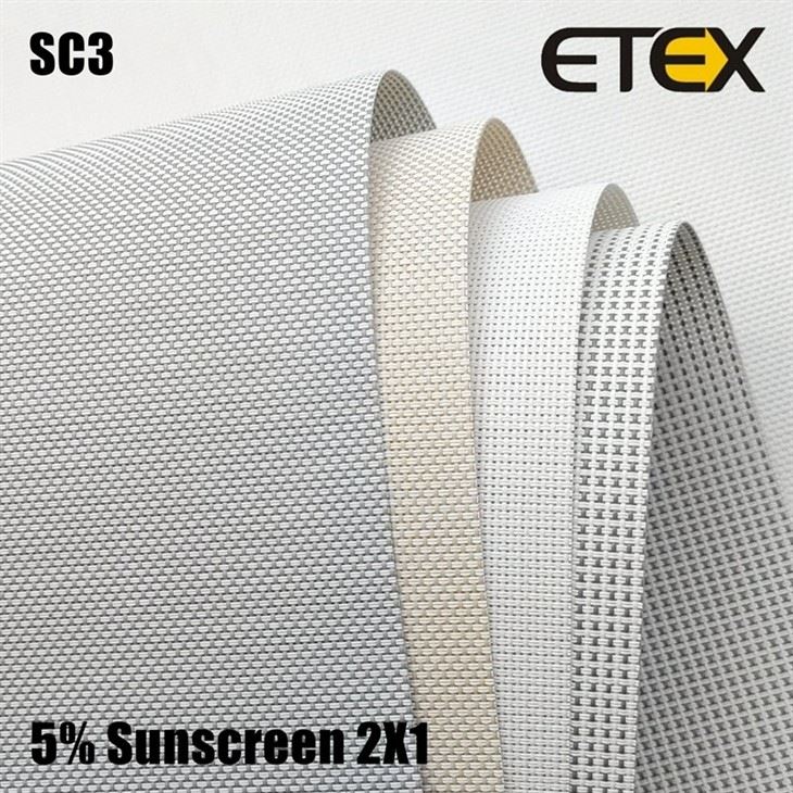 SC3 5% Anti UV Fire Retardant Sunscreen Blinds Fabrics